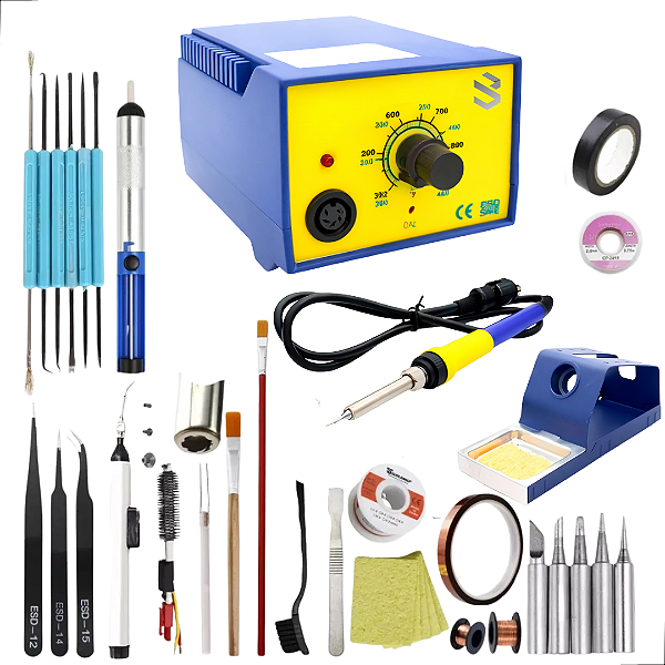 Kit Estação 936 Completa De Retrabalho Solda-soprador 110v
