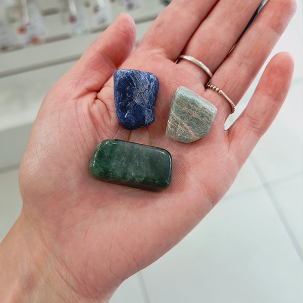Kit de pedras para aliviar ansiedade