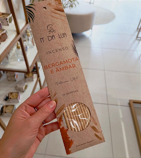 Incenso artesanal Bergamota e âmbar