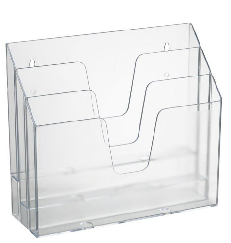 ORGANIZADOR DE ESCRITÓRIO TRIPLO HORIZONTAL CRISTAL