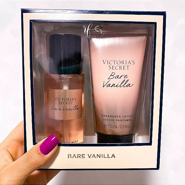 Kit Victoria Secret Vanilla Shimmer Com Brilho Creme Hidratante e
