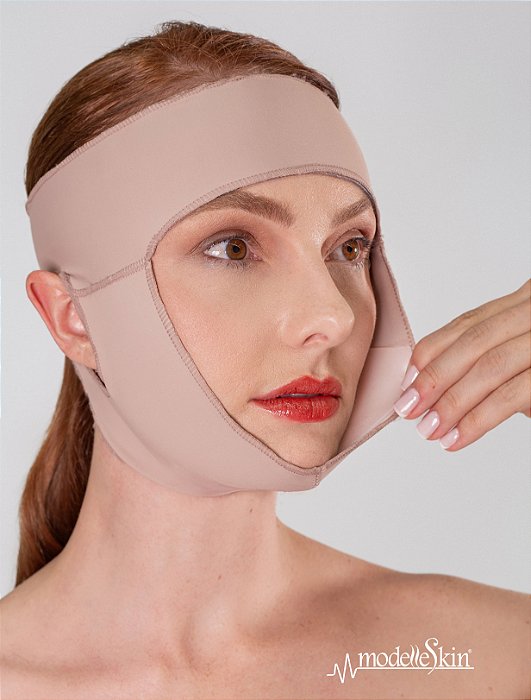 FAIXA FACIAL COM SILICONE NA TESTA E QUEIXO