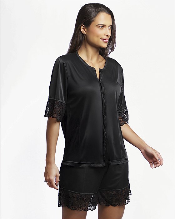 Pijama Curto -  Conforto, elegância e funcionalidade para sua recuperação com leveza e bem-estar.