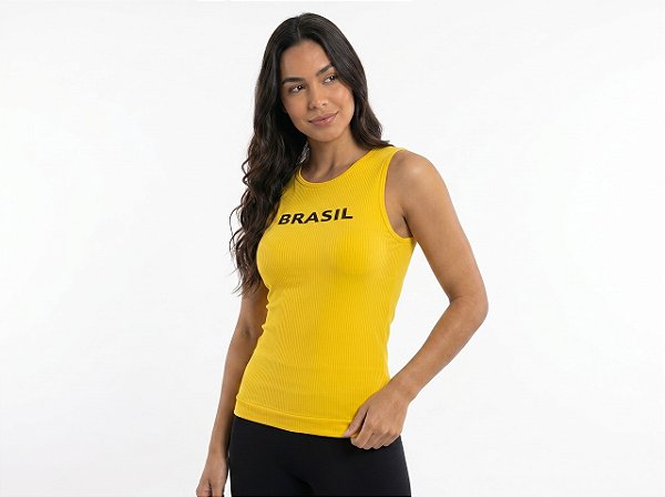 Regata Alça Larga Seamless Soft Brasil