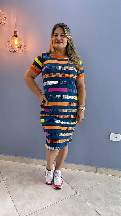 VSETIDO TUBINHO  EM VISCO LYCRA MODERNO CORES DIGITAIS MARCA LA SÈVE