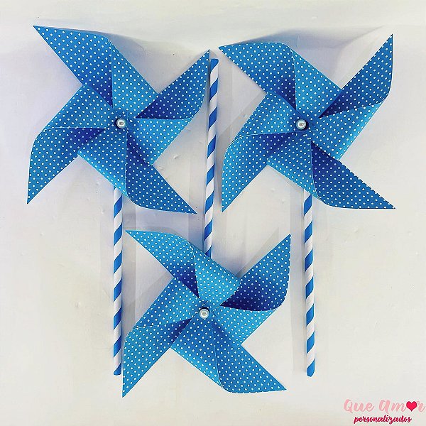 Catavento Giratório Azul Poá