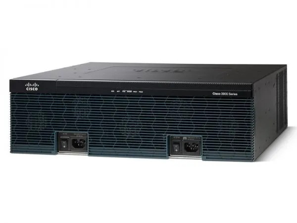 Roteador de serviços integrados CISCO3945/K9 Cisco 3945 w/SPE150 (3GE, 4EHWIC, 4DSP, 4SM, 256MBCF, 1GBDRAM, IPB)  Seminovo com garantia
