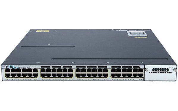 Cisco Catalyst WS-C3750X-48T-L - Cisco Catalyst 3750X-48T Switch Layer 3 - 48 x 10/100/1000 Ethernet Ports Data LAN Base - Managed - Seminovo com Garantia