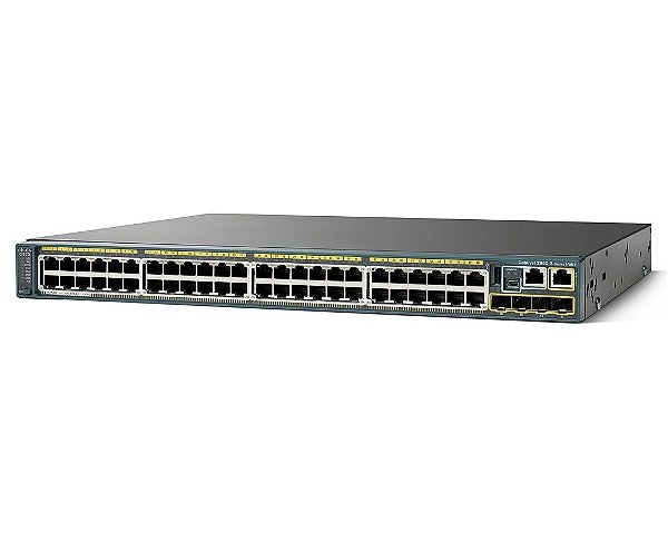 Cisco Catalyst WS-C2960S-48FPS-L - Switch Catalyst 2960S-48FPS Layer 2 - Gigabit Ethernet Switch - 48 x 10/100/1000 PoE Ports - 740W - 4 x SFP - LAN Base - Seminovo com Garantia