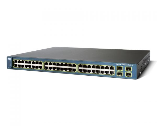 Cisco Catalyst WS-C3560G-48PS-S - Switch Catalyst 3560 48 10/100/1000T PoE + 4 SFP + IPBase - Seminovo com Garantia