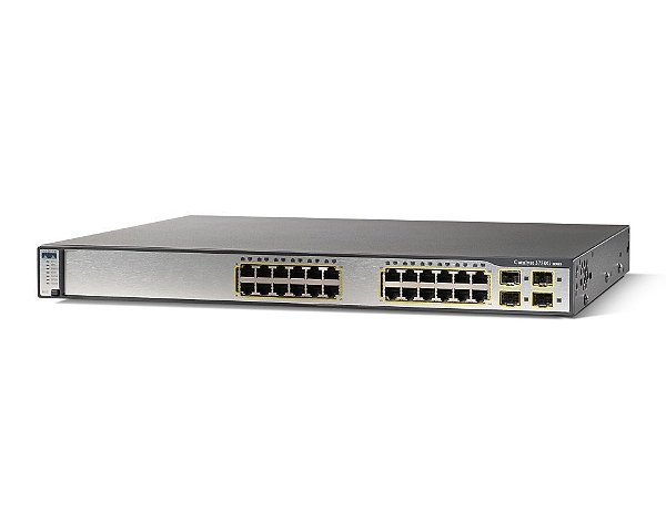 Cisco Catalyst WS-C3750G-24TS-E - Switch  Catalyst 3750 24 10/100/1000 + 4 SFP + IPS - Seminovo com Garantia