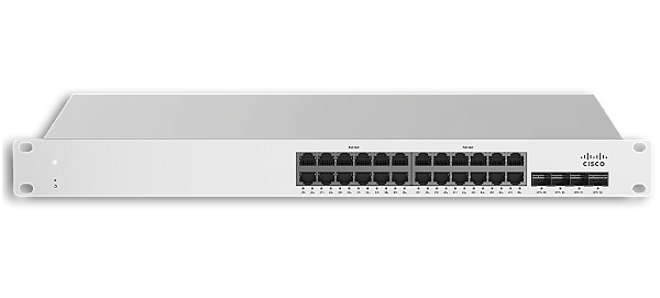 Switch Meraki MS225-24P-HW - Meraki MS225-24P L2 Stck Cld-Mngd 24x GigE 370W PoE + Licença de 3 anos