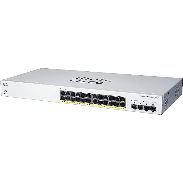 Switch Cisco Business CBS220-24P-4G-BR - CBS220 SMART 24-PORT GE, POE, 4X1G SFP *Preço válido para empresas de SP com inscrição estadual*