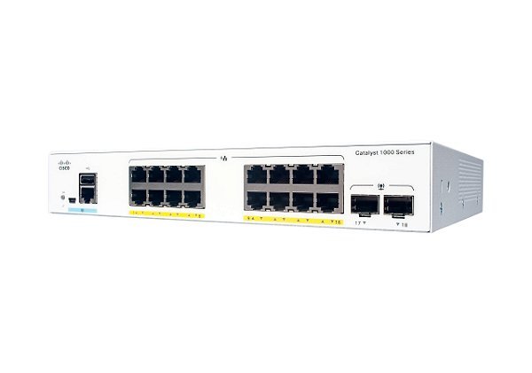 Switch Cisco Catalyst C1000-16P-2G-L - Cisco CATALYST 1000 16PORT GE POE, 2X1G SFP *Preço válido para empresas de SP com inscrição estadual*