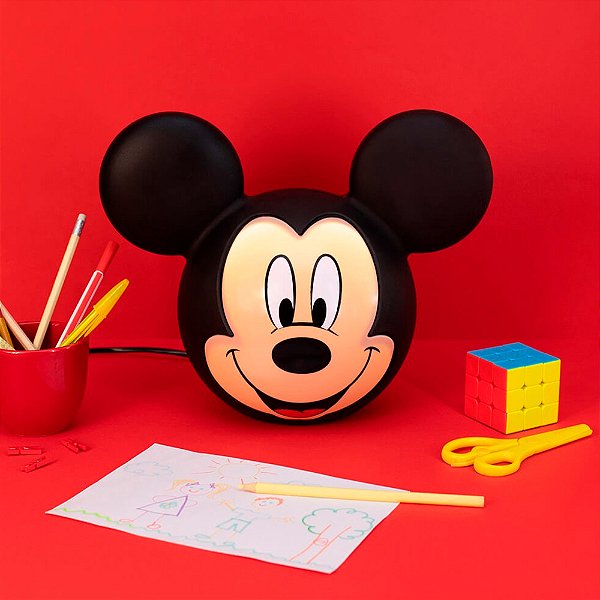 Luminária de Mesa Disney Mickey Cartoon Polietileno e Polipropileno 32x25x17cm | Usare 2440
