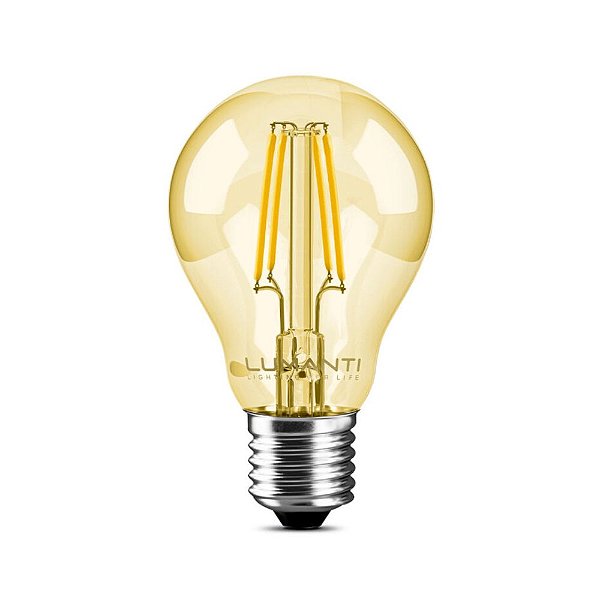 Lâmpada Filamento Led Bulbo A60 E27 Retrô Âmbar 4W 2400K Bivolt | Lumanti LLFA60204B
