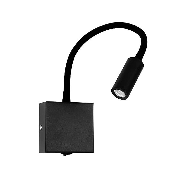 Arandela Led Evy IP20 3W 3000K Preta | Nordecor 2055