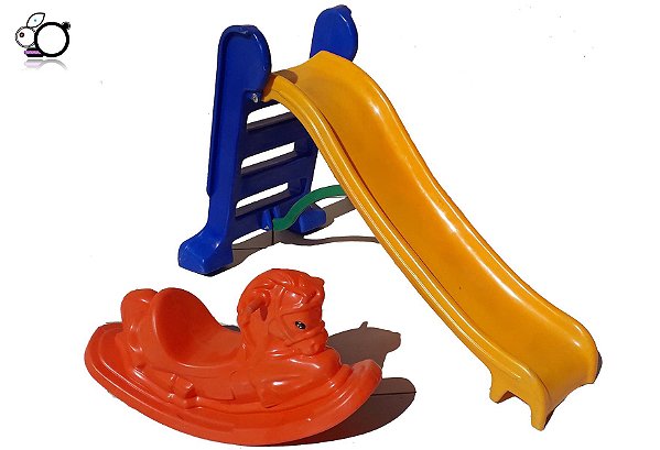 Escorregador + Gangorra cavalinho