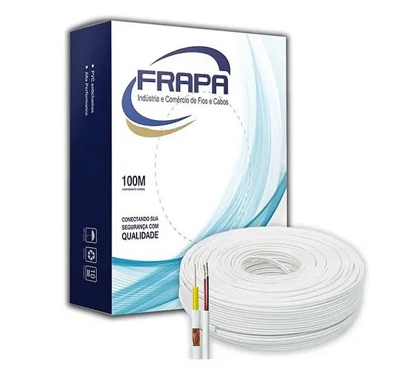 CABO COAXIAL 4MM (ROLO 100MTS) COMPATÍVEL C/ INFRAVERMELHO