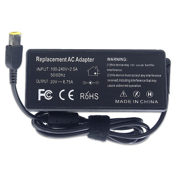 FONTE LENOVO USB (11X4MM)135W 20V 6.75A LENOVO LEGYON Y530-15ICH
