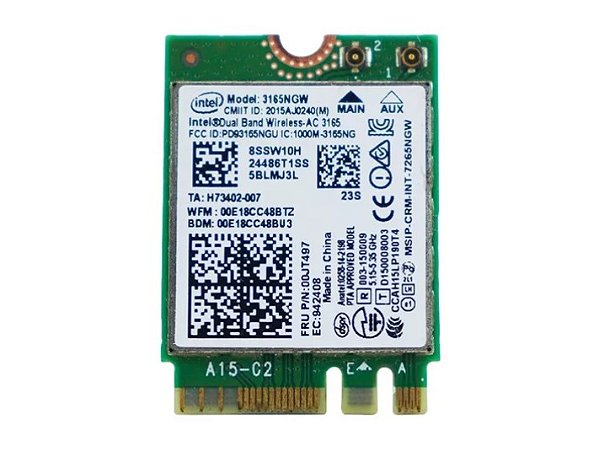 PLACA WIFI SEM FIO INTERNA - 0JWK1D - PB#H35123-001 MODELO 3165NGW