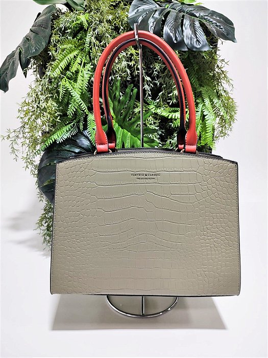 Bolsa Feminina Estruturada Croco
