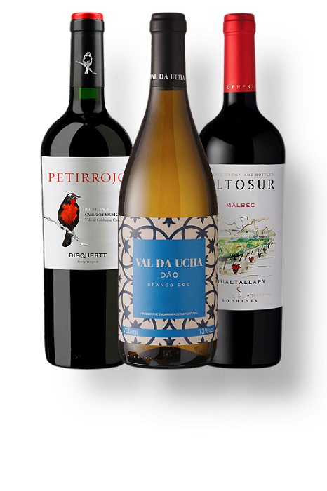 Kit 3 Vinhos - Bisquertt - Val da Ucha - AltoSur