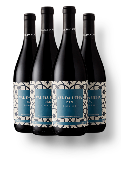 Kit 4 Garrafas Val da Ucha Dão Tinto DOC - 750ml