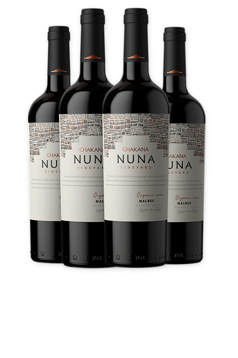 kit 4 Garrafas Vinho Chakana Nuna Malbec 2021 - 750ml