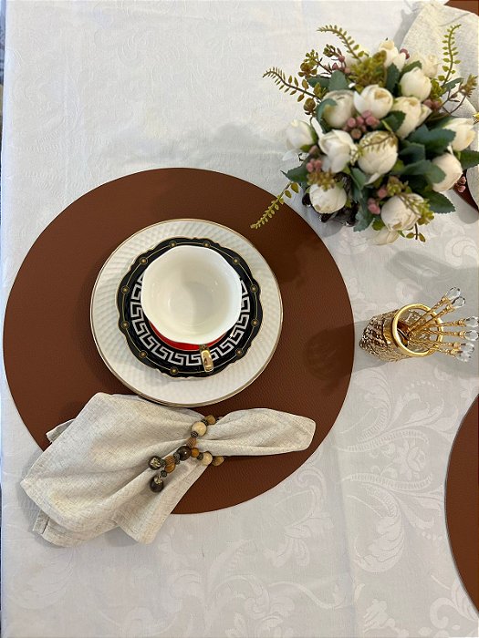Conjunto Americano 6 peças Copa e Cia ravena redondo camurça