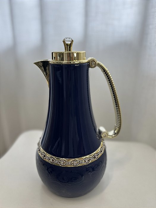 Garrafa térmica luxo Cristal 1 litro azul