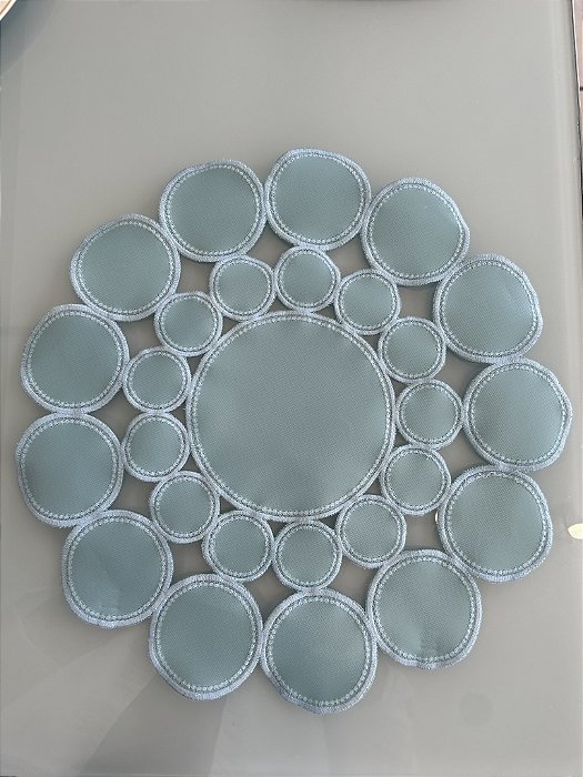 Conjunto americano 6 peças  esferas azul avulso
