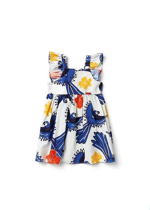 Vestido Bebê Arara Azul