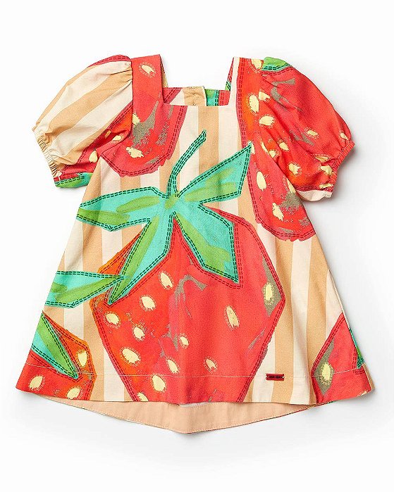 Vestido Bebê Morangos