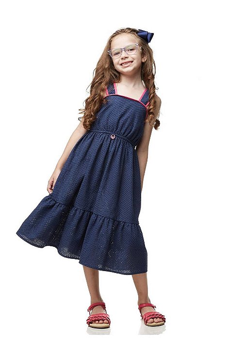 Vestido Midi Azul Mar