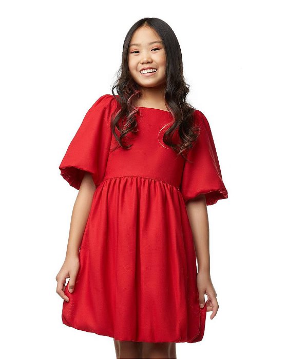 Vestido Curto Balonê Vermelho