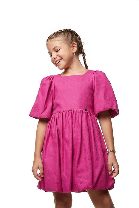 Vestido Curto Balonê Pink