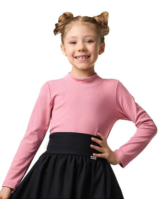 Cropped Malha Canelada M/l Kids