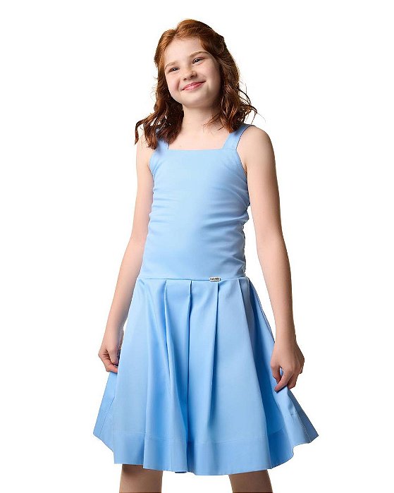 Vestido Cintura Deslocada Azul