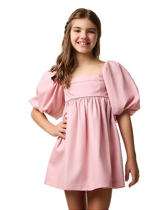 Vestido Curto Boneca Rosa