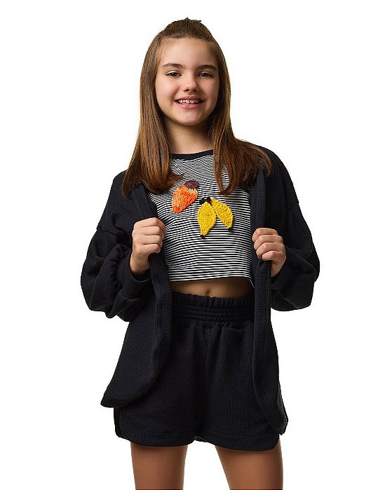 Cardigan Malha Trico Teen