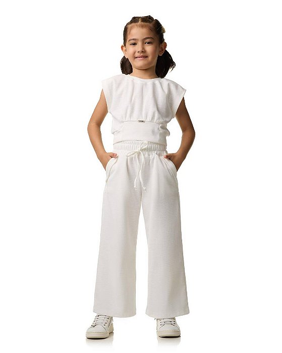 Conjunto Calça E Blusa Malha Texturizada Teen