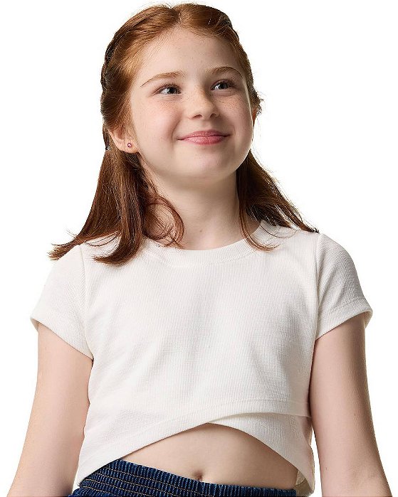 Cropped Malha Texturizada M/c Kids