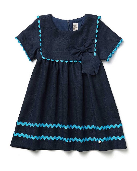 Vestido Bebê Marinheirinha Marinho