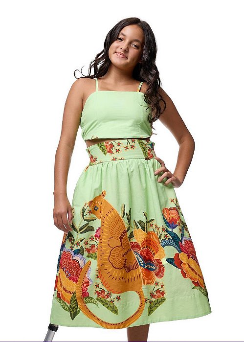 Conjunto Saia E Top Dona Onça