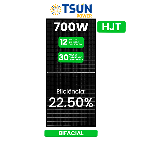 MODULO 700W HJT TSUN BIFACIAL 35MM