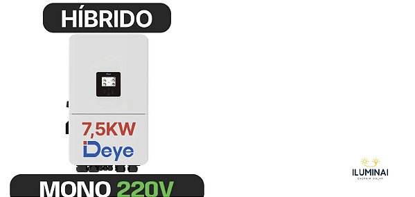 INVERSOR DEYE MONO HIBRIDO 7,5KW 220V 2MPPT