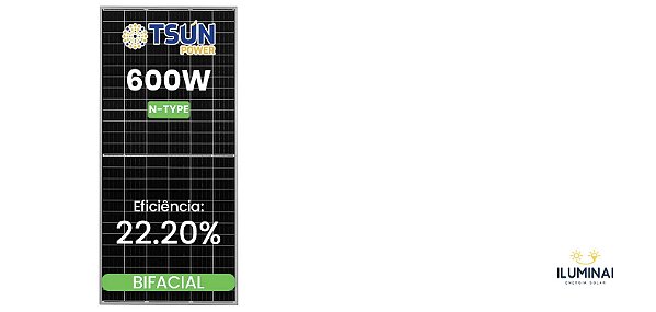 MODULO 600W N-TYPE TSUN BIFACIAL 30MM