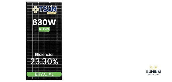 MODULO 630W N-TYPE TSUN BIFACIAL 30MM