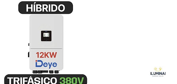 INVERSOR DEYE TRIF HIBRIDO 12KW 380V 2MPPT